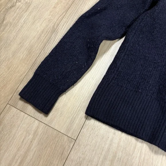 Ted Baker Long Sleeve Cardigan Navy Blue SWEATER Medium Wool V Neck - Picture 2 of 7